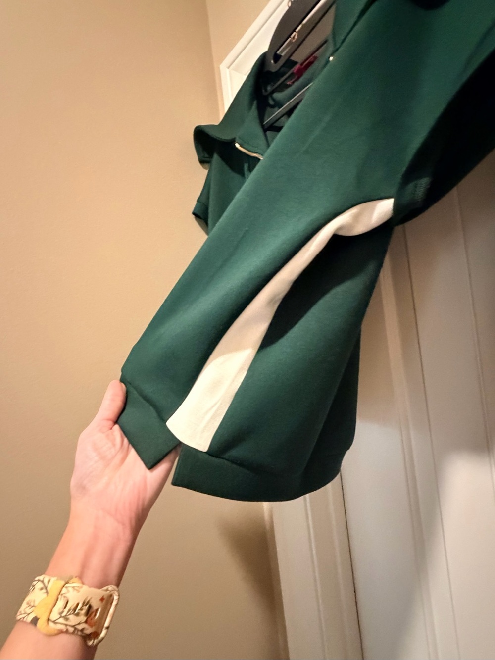 Women's Wide-Leg Pants and top in Forest Green - Picture 3 of 12